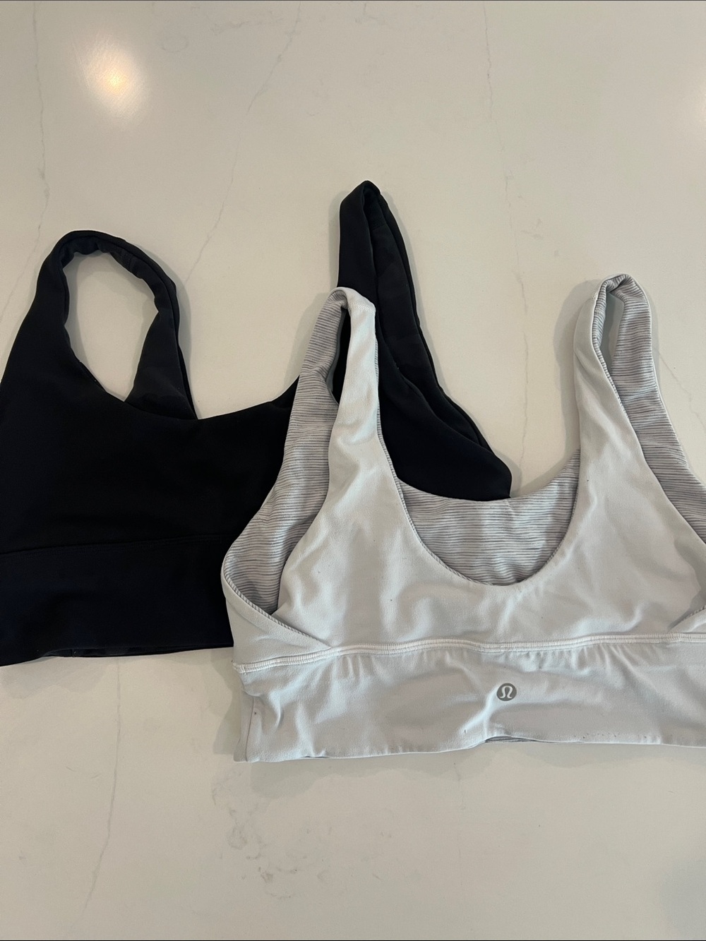 lululemon athletica Scoop Neck Sports Bras - Black & Light Gray